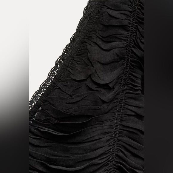 ZARA RUFFLED LONG DRESS ZW COLLECTION - Picture 10 of 11